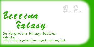 bettina halasy business card